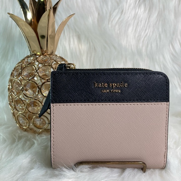 NWOT Kate Spade ♠️ Black and Beige Mini Wallet - Picture 2 of 5